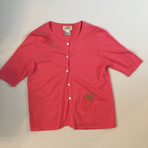 Talbots vintage lined shift dress with elbow sleeve cardigan in Size 2p - Picture 10 of 11